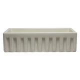 ALFI AB3618HS-B 36 inch Biscuit Smooth / Fluted Single Bowl Fireclay Farm Sink