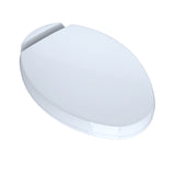 TOTO SS204#01 Oval SoftClose Non Slamming, Slow Close Toilet Seat & Lid, Cotton White