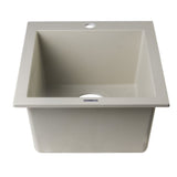 ALFI AB1720DI-B Biscuit 17" Drop-In Rectangular Granite Composite Prep Sink