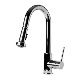 ALFI Brand ABKF3262-PC Polished Chrome Sensor Gooseneck Pull Down Kitchen Faucet