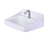 TOTO LT307#01 Commercial Wall-Mount Bathroom Sink for Single Hole Faucets, Cotton White