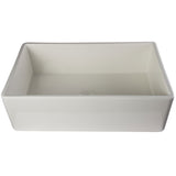 ALFI Brand AB533-B 33" Biscuit Smooth Apron Single Bowl Fireclay Farm Sink