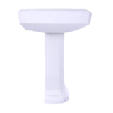 TOTO LPT972#01 Guinevere 24-3/8" x 19-7/8" Pedestal Bathroom Sink for Single Hole Faucets, Cotton White