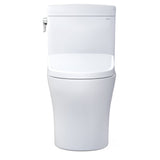 TOTO MW4364726CEMFGNA#01 WASHLET+ Aquia IV Cube Two-Piece Dual Flush Toilet with Auto Flush S7 Bidet Seat, Cotton White