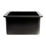 ALFI Brand ABF1818S-BM Black Matte Square 18" x 18" Undermount/Drop in Fireclay Prep Sink