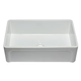 ALFI AB3320SB-W 33 inch White Reversible Single Fireclay Farmhouse Kitchen Sink