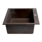 ALFI Brand AB2420DI-C Chocolate 24" Drop-In Granite Composite Kitchen Sink