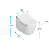 TOTO CWT4474047CMFG#MS Washlet+ RP Wall-Hung D-Shape Toilet with RX Bidet Seat and DuoFit In-Wall Tank System