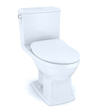 TOTO Connelly Two-Piece Elongated Dual Flush 1.28 and 0.9 GPF Toilet with CEFIONTECT, WASHLET+ Ready, Cotton White - MS494234CEMFG#01