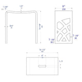 ALFI Brand ABST88 Designer White Matte Solid Surface Resin Bathroom/Shower Stool