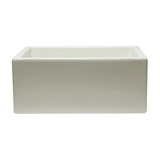 ALFI AB2418HS-B 24 inch Biscuit Smooth / Fluted Single Bowl Fireclay Farm Sink