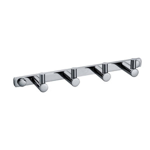 ALFI Brand AB9528-PC Polished Chrome Wall Mounted 4 Prong Robe / Towel Hook Bathroom Accessory