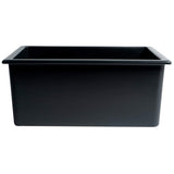 ALFI Brand AB2418UD-BM 24" Matte Black Undermount / Drop-in Fireclay Kitchen Sink