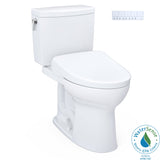 TOTO WASHLET+ Drake II 1G Two-Piece Elongated 1.0 GPF Toilet and WASHLET+ S7 Contemporary Bidet Seat, Cotton White - MW4544726CUFG#01