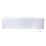 ALFI AB3918DB-W 39" White Smooth Apron Thick Wall Fireclay Double Bowl Farm Sink