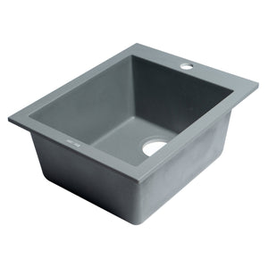 ALFI Brand AB1720DI-T Titanium 17" Drop-In Granite Composite Kitchen Prep Sink