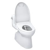 TOTO MW6444736CEFG#01 WASHLET+ Carolina II One-Piece Toilet and WASHLET+ S7 Bidet Seat, Cotton White