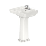 TOTO LPT532.4N#11 Promenade 24" x 19-1/4" Pedestal Bathroom Sink for 4" Center Faucets, Colonial White