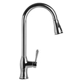 ALFI AB2043-PSS Traditional Solid Polished Stainless Steel Pull Down Faucet