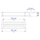 ALFI AB9564-PC Polished Chrome 26 inch Towel Bar & Shelf Bathroom Accessory