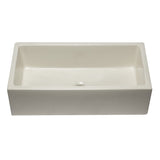 ALFI AB3618HS-B 36 inch Biscuit Smooth / Fluted Single Bowl Fireclay Farm Sink