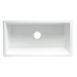 ALFI Brand AB3318HS-W White 33" x 18" Reversible Single Bowl Fireclay Farm Sink