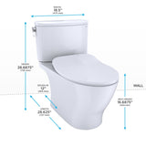 TOTO MS442234CUFG#01 Nexus 1G Two-Piece 1.0 GPF Toilet with CEFIONTECT and SS234 SoftClose Seat, Washlet+ Ready