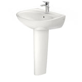 TOTO LPT241G#11 Supreme Oval Pedestal Bathroom Sink for Single Hole Faucets, Colonial White