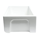 ALFI Brand AB3318HS-W White 33" x 18" Reversible Single Bowl Fireclay Farm Sink