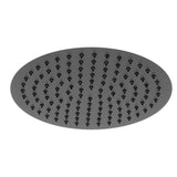 ALFI Brand RAIN12R-BM Matte Black Stainless Steel 12" Round Ultra-Thin Rain Shower Head