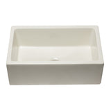 ALFI AB3018HS-B 30 inch Biscuit Smooth / Fluted Single Bowl Fireclay Farm Sink