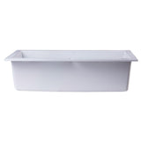 ALFI AB3020DI-W White 30" Drop-In Single Bowl Granite Composite Kitchen Sink