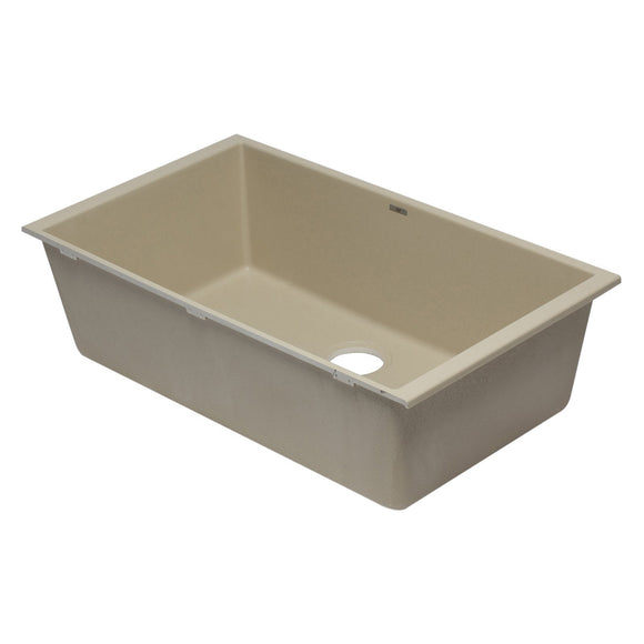 ALFI AB3322UM-B Biscuit 33" Single Bowl Undermount Granite Composite Sink