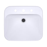 TOTO LT415.8G#01 Arvina Rectangular 20" Bathroom Sink with CEFIONTECT for 8" Center Faucets, Cotton White