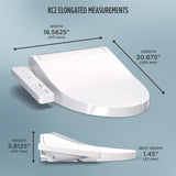 TOTO SW3024#01 WASHLET KC2 Bidet Toilet Seat with Heated Seat and SoftClose Lid, Elongated, Cotton White