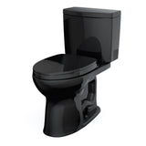 TOTO MS454124CUF#51 Drake II 1G Two-Piece Toilet with SS124 SoftClose Seat, Washlet+ Ready, Ebony Black