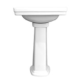 TOTO LPT532.8N#01 Promenade Rectangular Pedestal Bathroom Sink for 8" Center Faucets, Cotton White