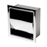 ALFI Brand ABTP77-PSS Polished Stainless Steel Recessed Modern Toilet Paper Holder with Cover