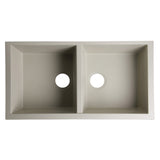 ALFI AB3420UM-B Biscuit 34" Undermount Double Bowl Granite Composite Sink