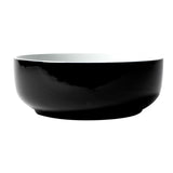 ALFI Brand ABC908 Black & White Modern 15" Round Above-Mount Ceramic Sink