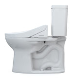 TOTO MW7763084CEFG.10#01 Drake Washlet+ Two-Piece 1.28 GPF Toilet with C5 Bidet Seat, 10" Rough-In, Cotton White