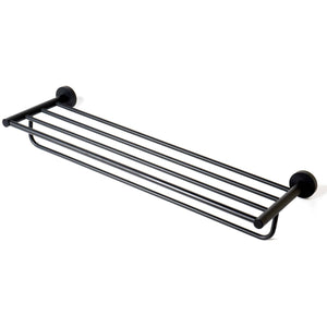 ALFI Brand AB9538-BM Black Matte 26" Towel Bar & Shelf