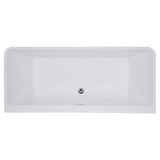 ALFI AB8859 67 inch White Rectangular Acrylic Free Standing Soaking Bathtub