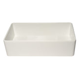 ALFI Brand ABF3618 36" White Thin Wall Single Bowl Smooth Apron Fireclay Kitchen Farm Sink