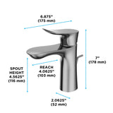 TOTO TLG01301U#CP GO 1.2 GPM Single Handle Bathroom Sink Faucet with Drain Assembly, Polished Chrome