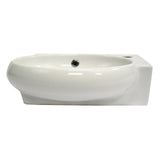 ALFI Brand AB107 Small White Wall Mounted Ceramic Bathroom Sink Basin