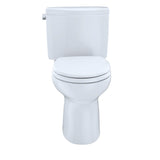 TOTO CST453CEFRG#01 Drake II Two-Piece Round 1.28 GPF Universal Height Toilet with Right-Hand Trip Lever, Cotton White