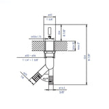 ALFI Brand AB2609-BN Brushed Nickel Air Gap Cover and Tube for Dishwasher