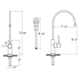 ALFI Brand AB5008-PSS Solid Polished Stainless Steel Drinking Water Dispenser