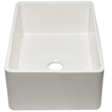 ALFI AB3020SB-W 30 inch White Reversible Single Fireclay Farmhouse Kitchen Sink